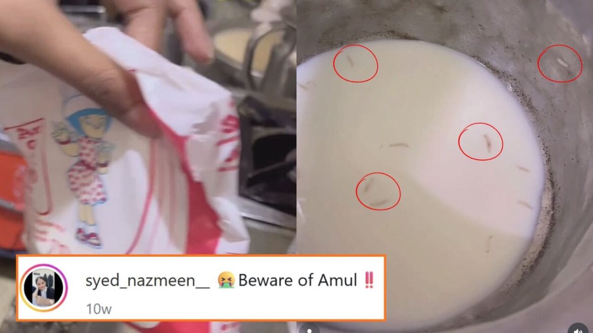 Amul Responds After Customer Finds Worm-Like Object in Packaged Milk