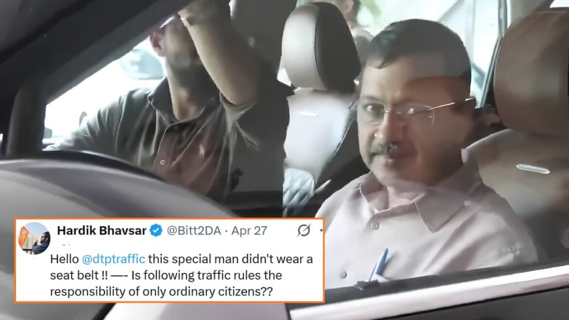 Delhi Police Responds To Complaint Over Kejriwal Moving Car Video Without Seatbelt