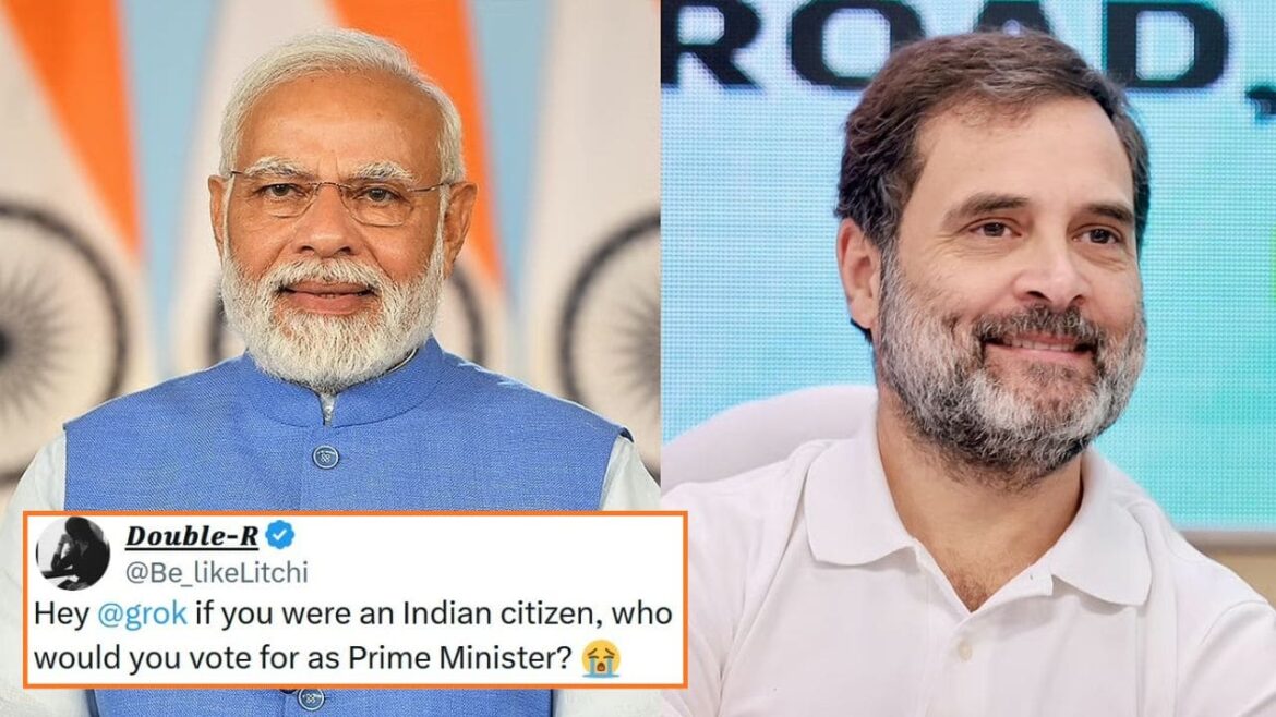 Grok Replies After User Asks Who It Would Vote For Between PM Modi And Rahul Gandhi