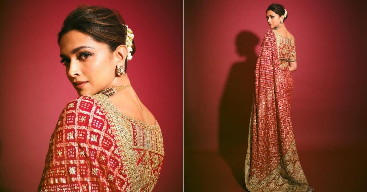 Deepika padukone in red saree